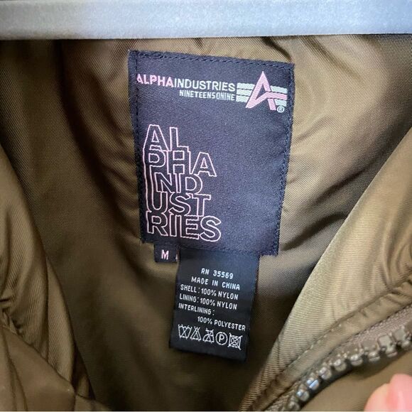 Rare Alpha Industries N-2B Barricade Khaki Bomber Alaska Jacket  Size M - Picture 9 of 10